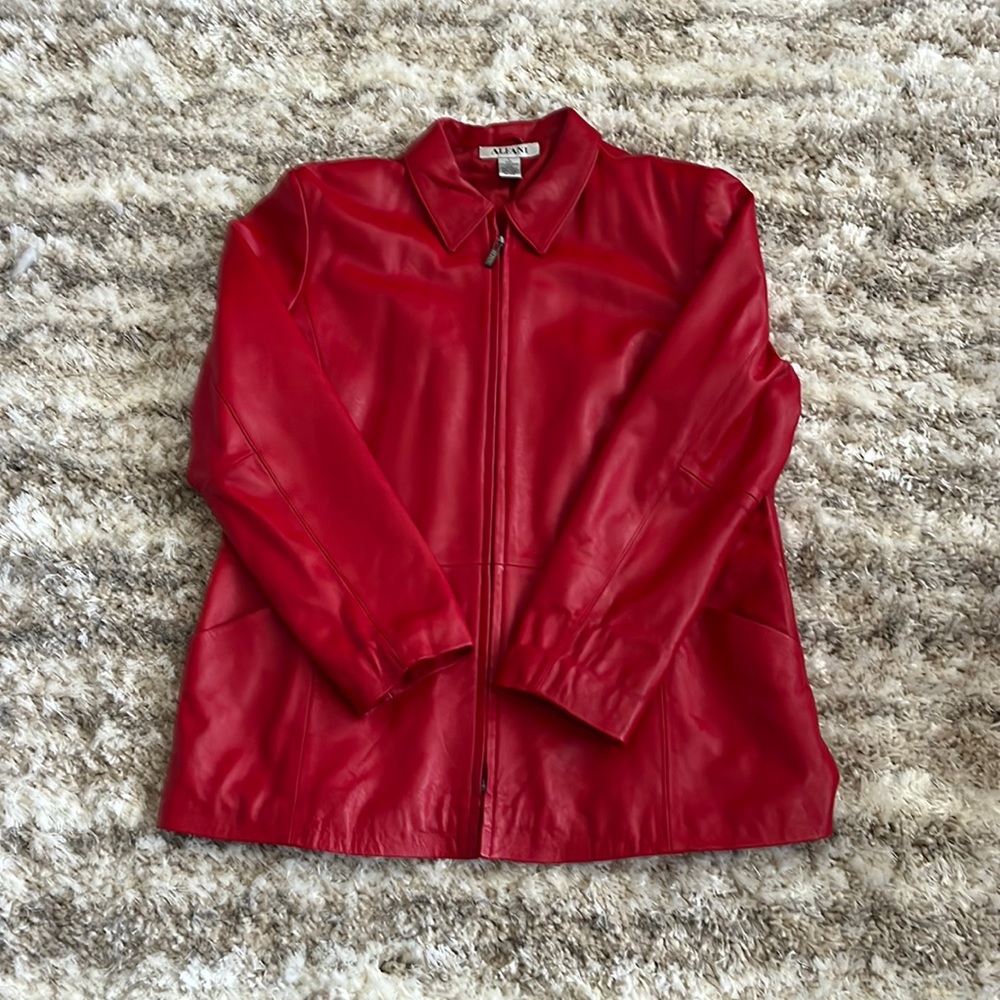 Red Leather jacket XL